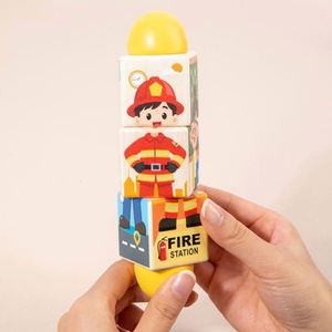 Newborn Colorful Perfect Gift Eco-Friendly Exquisite Rotating Block Baby Boys Girls Wooden <b>Puzzle</b> Toy - Product Image 4