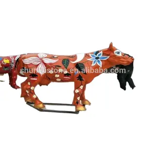 Garden Decoration Resin Life Size Fiberglass Cow Statue