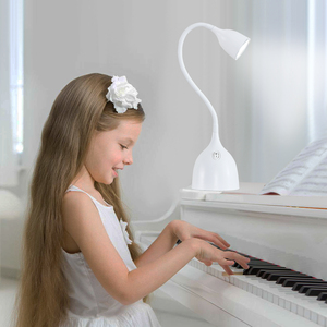 Đèn bàn <span class=keywords><strong>LED</strong></span> văn phòng gia đình hiện đại đơn giản bảo vệ mắt điều chỉnh độ sáng không cấp độ linh hoạt AC E26 ABS kim loại hình nón điều khiển cảm ứng - Product Image 3