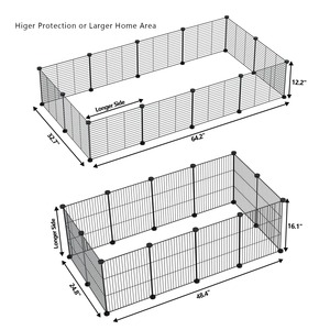 Recinto para Mascotas, Jaula para Animales Pequeños, Recinto Portátil de Alambre Metálico para Interiores, Adecuado para Animales Pequeños y Cerdos - Product Image 2