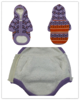 Sweat à capuche de luxe pour chien, pull en tricot jacquard premium, coupe-vent, chaud, vêtements d'hiver pour petits chiens