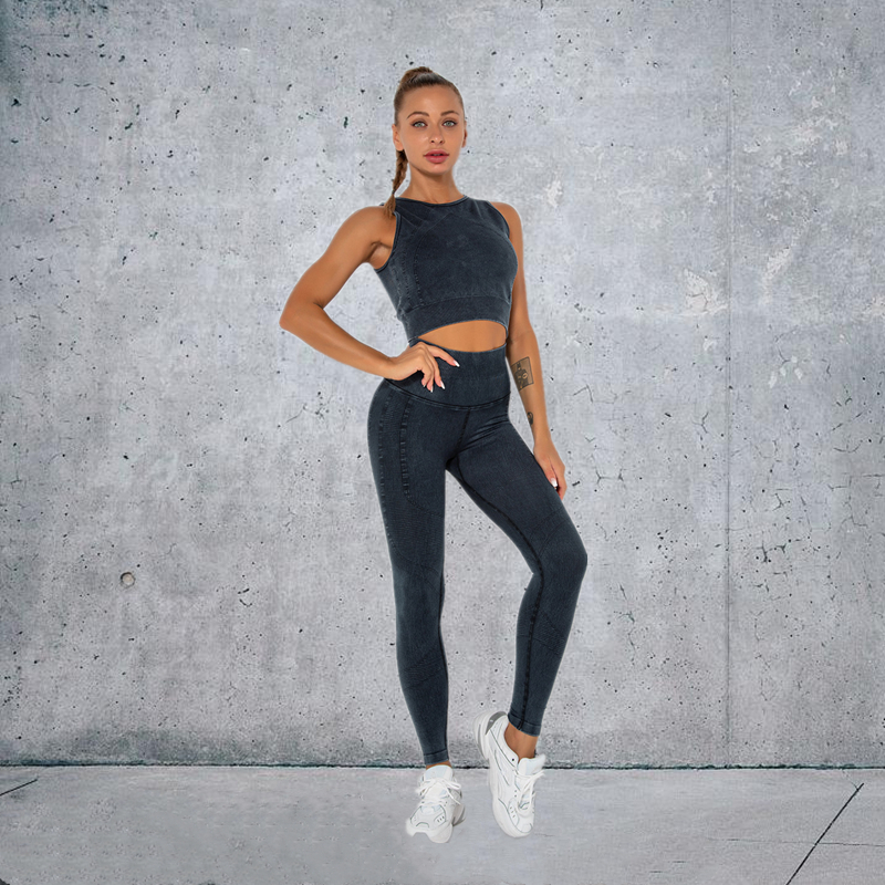 HOT Sale 6 colors Fashion Modern Breathable Workout Clothing Popular Women Active Wear seamless Yoga Set hygroscopic