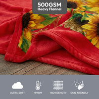 Selimut Flanel Tebal 500gsm Motif Cetak AS, Lembut Nyaman Semua Musim, Desain Mewah Bergaya, Teman Sempurna Sepanjang Tahun