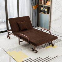 Cama Metálica Multifuncional de Uso General, Mueble Portátil para el Hogar, Cama Plegable Ajustable con Barandilla