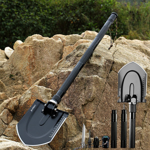 Pelle pliable portable en alliage d'aluminium de qualité industrielle pour le camping en plein air, avec poignée amovible pour creuser des trous - Product Image 2