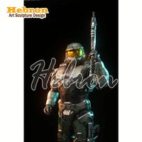 Kostum Robot Elegan Buatan Tangan Desainer Master Chief untuk Pertunjukan Panggung, Hadiah Natal Sempurna untuk Pesta