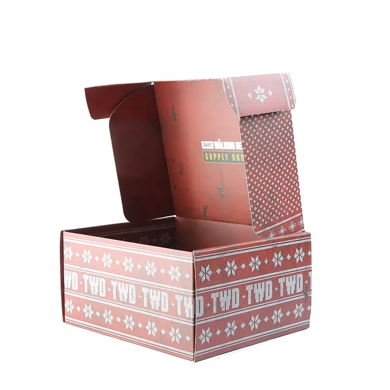 Caja de envío de papel corrugado de gran oferta, caja de embalaje de correo de papel con diseño de logotipo personalizado para regalo