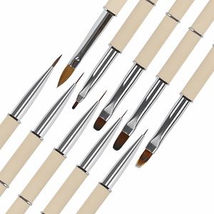 BQAN diseño corto mango <span class=keywords><strong>de</strong></span> plástico pintura Gel Liner cepillo arte <span class=keywords><strong>de</strong></span> <span class=keywords><strong>uñas</strong></span> logotipo personalizado Nail Art Brush Set Kolinsky acrílico cepillo <span class=keywords><strong>de</strong></span> <span class=keywords><strong>uñas</strong></span> - Product Image 4