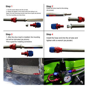 Tuyau de refroidissement de carburant haute pression en acier inoxydable tressé double couche et téflon de 1 mètre, AN4-AN10, pour véhicules, directement de l'usine - Product Image 5