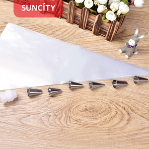 Suncity Piping Nozzle Set Round Metal Tips For Cake Decorating Disposable Bag Use - Product Image 4