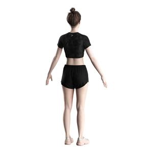 Oferta Caliente: Conjunto Deportivo de Camiseta y Pantalón Corto para Mujer, Ropa de Yoga y Gimnasio, Top Corto Atlético de Manga Corta - Product Image 6