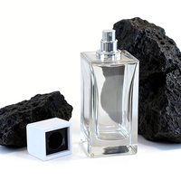 Flacon pulvérisateur cosmétique de couleur personnalisée 30ml 50ml 100ml, flacon de parfum rectangulaire avec bouchon magnétique rectangulaire