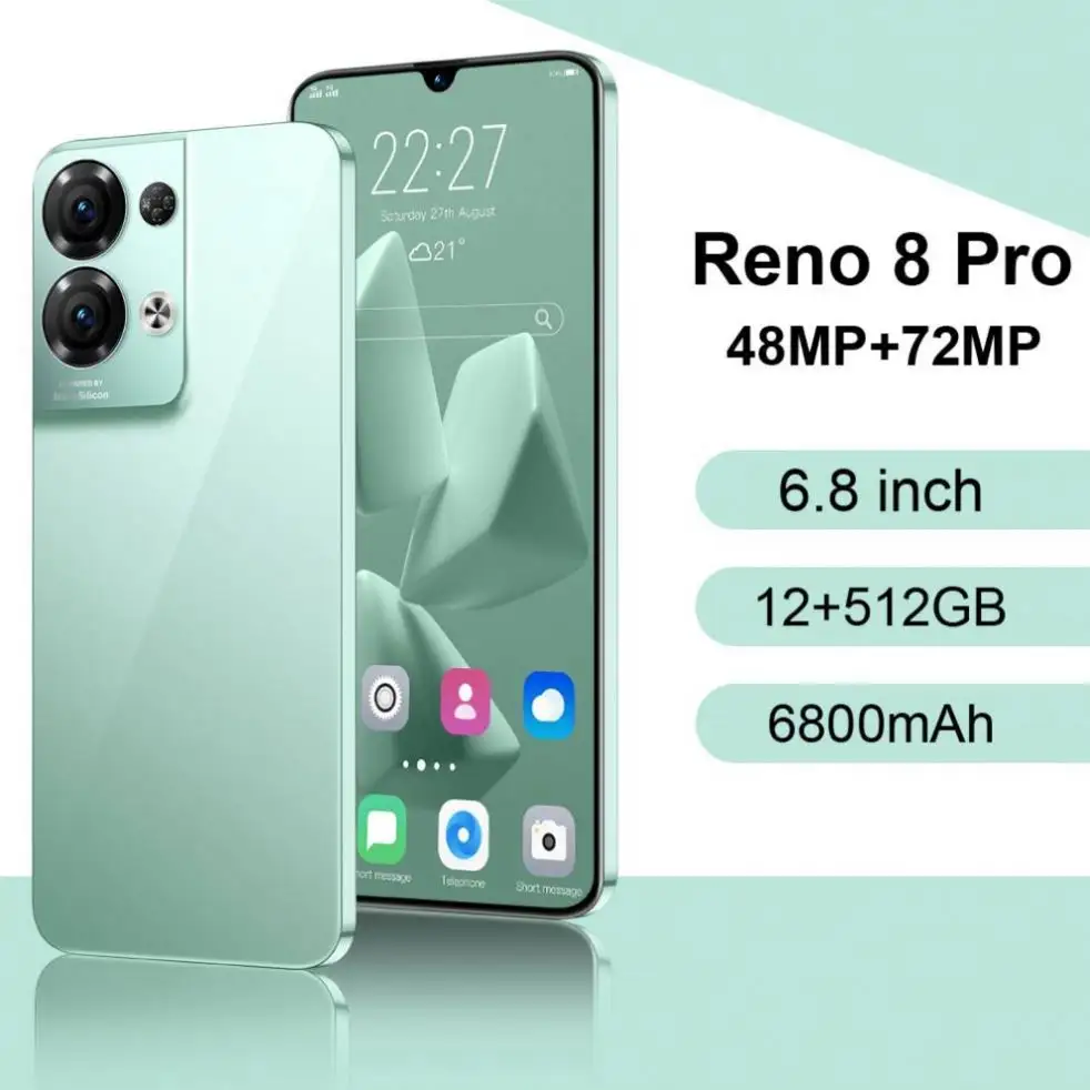 สำหรับโทรศัพท์มือถือ Reno 8 Pro 5G 888หน้าจอแบบยืดหยุ่นสี่โค้ง108MP สมาร์ทโฟน Reno 8 Pro 5G