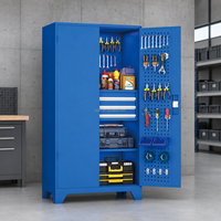 Armoire à outils métallique robuste en gros pour garage industriel avec panneau perforé – Solution de rangement en acier