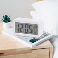 Relojes de mesa digitales LCD inteligentes EMAF, artículos de decoración para habitación, reloj de escritorio, decoración para hogares, termómetros, reloj despertador de escritorio para el hogar