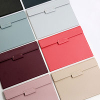 Carpeta de Archivos A4 Personalizada para Reuniones, Portafolio de Cuero para Currículum, Organizador de Documentos