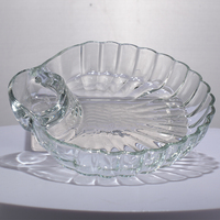 Plat en forme de coquille pour vinaigre, sauce soja, wasabi, sushi, petit-déjeuner, salade, dessert, dîner