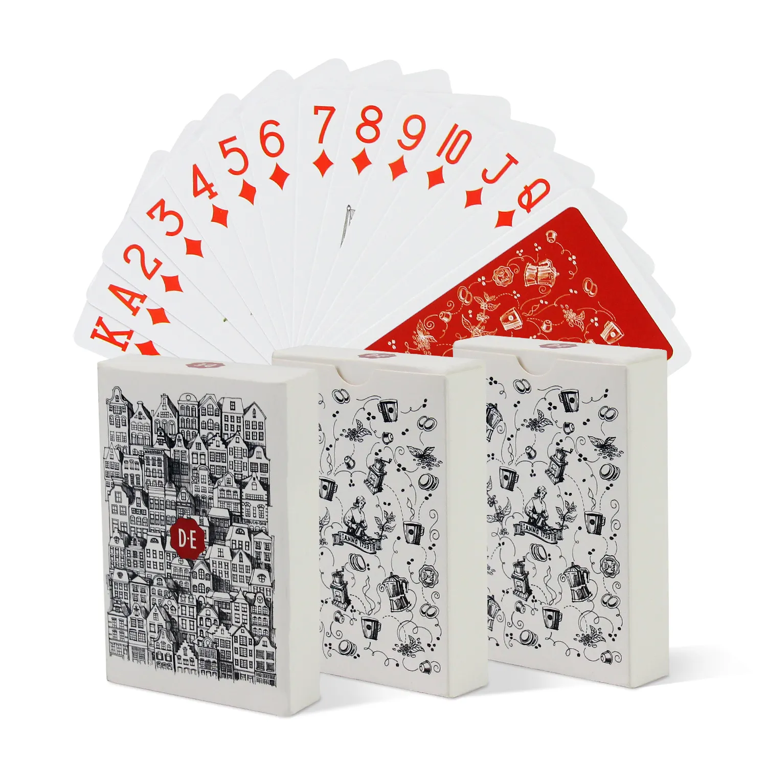 Kualitas Terbaik Pencetakan Kustom Daur Ulang Kertas Bermain Permainan Kartu Tash 52 dan 54 Kartu Dek Poker Kustom