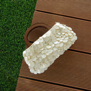 2026 new retro high-end handmade sequined polyester lining elegant handbag - Product Image 4