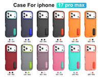 Coque antichoc 3-en-1 pour iPhone 15 Pro Max avec béquille intégrée, compatible iPhone 17 Pro Max, coque rigide ultra-résistante