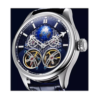 Montres mécaniques automatiques en acier étanches avec double tourbillon et calendrier, design d'usine et personnalisation par lots, pour marque privée