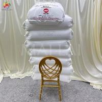 Chaise de banquet empilable en résine PP dorée, style Chiavari, pour mariage, événement, fête, hôtel, vente en gros