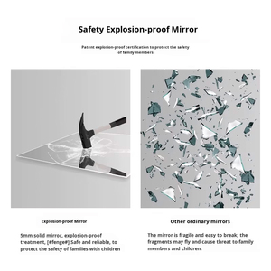 Miroir pleine longueur sur pied à cadre noir fin, à fixer <span class=keywords><strong>au</strong></span> mur, personnalisable en usine, garantie 10 ans, vente en gros - Product Image 5