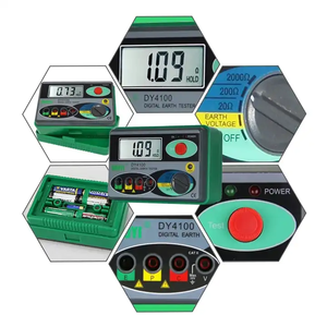 Probador de resistencia de tierra Digital de alto voltaje 0-2000 Ohm Tester Meter Multímetro Megohmmeter para pruebas de alto voltaje de hasta 500V - Product Image 4