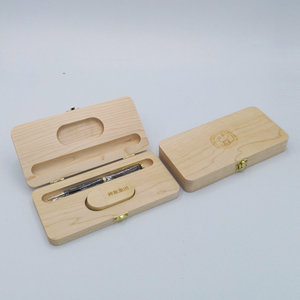 Juego de regalos de madera personalizados para decoración de escritorio, 4/8/16/32/64GB, controlador Flash USB, juego de bolígrafos de bambú de madera Natural para la escuela y la Oficina - Product Image 4