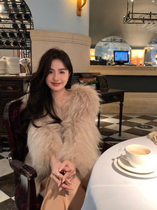 Autumn Winter Solid Color <strong>Beach</strong> Wool New Artificial Korean Winter Faux Fur Women <strong>Coat</strong> - Product Image 5