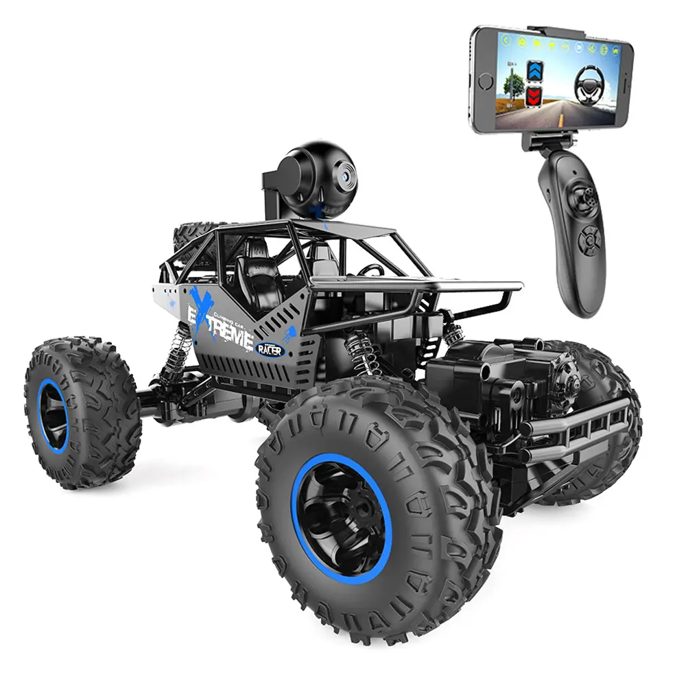 2.4G 1:16 Electric RC Rock Crawler Off-Road Climbing Car 4x4 Remote Control Racing Cars with WIFI FPV Camera APP Control