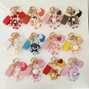 <b>Leather</b> mobile phone <b>key</b> <b>chain</b> lanyard alloy material anti loss pendant custom wholesale fashion strong wrist band 26 cm - Product Image 1