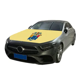 Bendera penutup kap mobil nasional terjangkau baru Jersey penutup mesin mobil bendera pabrik penjualan langsung kain poliester