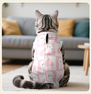 Tuta di recupero gatto vestiti gattino gatti dopo l'intervento chirurgico tuta di Spay chirurgico per gatti donna Post-chirurgia o malattie <span class=keywords><strong>della</strong></span> pelle protezione - Product Image 6
