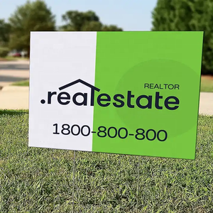 Flèche en métal décorative Double face imprimée personnalisée vierge en couleur 4mm panneaux de cour <span class=keywords><strong>immobilier</strong></span> 18x24 avec piquets en H - Product Image 3