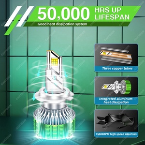 K22 High Quality Auto LED Lights 190W High Power Canbus <strong>Decoders</strong> 9012 H1 H4 H7 9005 9006 <strong>H11</strong> Universal Car LED Headlights Bulbs - Product Image 3