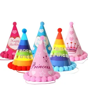 Kağıt şapka çocuklar doğum günü dekorasyon bebek duş parti malzemeleri dekorasyon doğum günü partisi malzemeleri için parti şapkaları