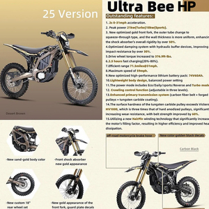 In Stock 2025 Surron Electric Bicycle <strong>Ultra</strong> Bee 95km/h <strong>Speed</strong> 18kW <strong>High</strong> Power <strong>Motor</strong> 74V/60AH Battery 130km Range for Adventure - Product Image 2