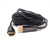 Cable HDMI de Nailon Trenzado Chapado en Oro de 10m 20m 30m 50m 60m 70m 80m 100m, 2.1v 48gbps 8k 4k, Cable de Fibra Óptica HDMI 8k60hz