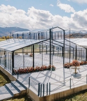 Carpa para Eventos Comerciales con Estructura de Marco Negro Transparente Grande, Carpa para Fiestas con Poste de Aluminio, Pared de Vidrio para Eventos al Aire Libre