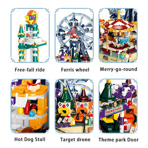 Ensemble de blocs de construction RC 3446 pièces : Parc d'attractions connecté, Tour de chute libre, Grande roue, Carrousel – Jouet STEAM, Décoration d'intérieur, Cadeau - Product Image 3