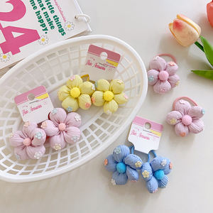 Chouchous pour cheveux en tissu doux à motifs floraux 3D, parfaits pour les coiffures quotidiennes et de fête - Product Image 2