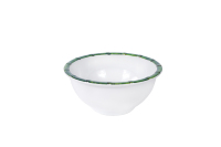 Collection de vaisselle en mélamine sans BPA au toucher bambou – Assiette et bol à bord bambou
