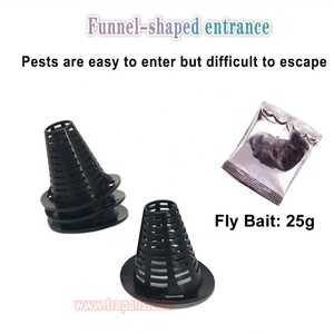 Trampa para insectos portátil de 4 piezas a prueba de escapes, accesorio compatible con trampas de insectos, trampa para moscas, conos para trampas de moscas DIY con cebo para moscas - Product Image 3
