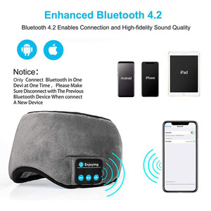 Masque de sommeil 3D pour les yeux, bande de sommeil bleue, casque sans fil avec musique, accessoires de sommeil - Product Image 3