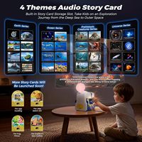 Projecteur de histoires 2026, 4 cartes de films, lecteur audio intégré, 9 sons de sommeil et lumière nocturne galaxie dégradée, cadeau pour enfants