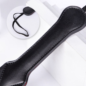 Látigo de Cuero de Doble Capa Negro, Herramienta para Juegos de Rol para Adultos, Unisex - Product Image 1