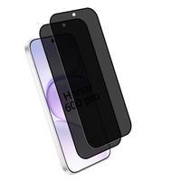 Protection d'écran en verre trempé anti-espionnage, ultra-fin, bord en soie, anti-impact pour Honor 600 Lite SE GT Pro