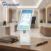 INGSCREEN Terminal Punto de Venta con Pantalla Táctil de 27 Pulgadas, Cámara, Impresora, Lector de Tarjetas NFC, para Restaurante, Autoservicio