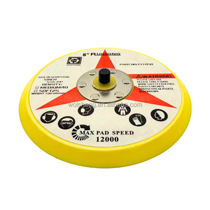 Plaquettes de support pour disques abrasifs 6 pouces 150 mm 9 mm d'épaisseur PSA 5/16 pouces Arbor 24 filetages crochet et boucle PU OEM - Product Image 2